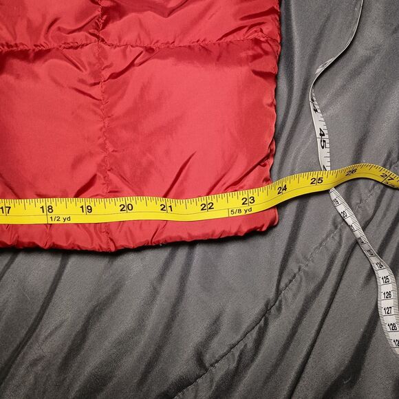 Eddie Bauer Goose Down Large Puffer Jacket Red Quilted Ripstop USA MCM Clean - Picture 6 of 16